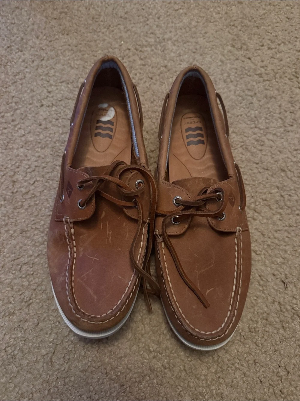 Men's Sperry Brown Leather Boat Shoes